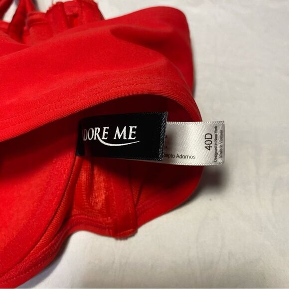 Enisa Contour Plus Bikini Top 40D Adore Me Super Strappy Chest Strap Swim Bra - Picture 5 of 8